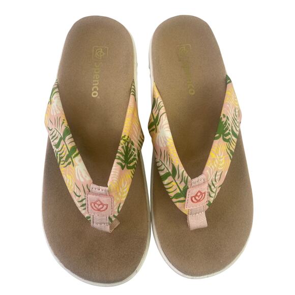 Spenco Womens Victoria Flip Flop Comfort Orthotic Tropical Pink Multi Sandal 9D - Picture 2 of 9